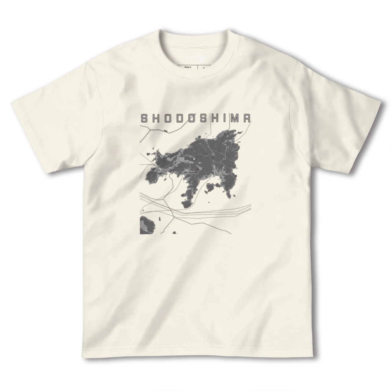 【小豆島(香川県)】地図柄ヘビーウェイトTシャツ