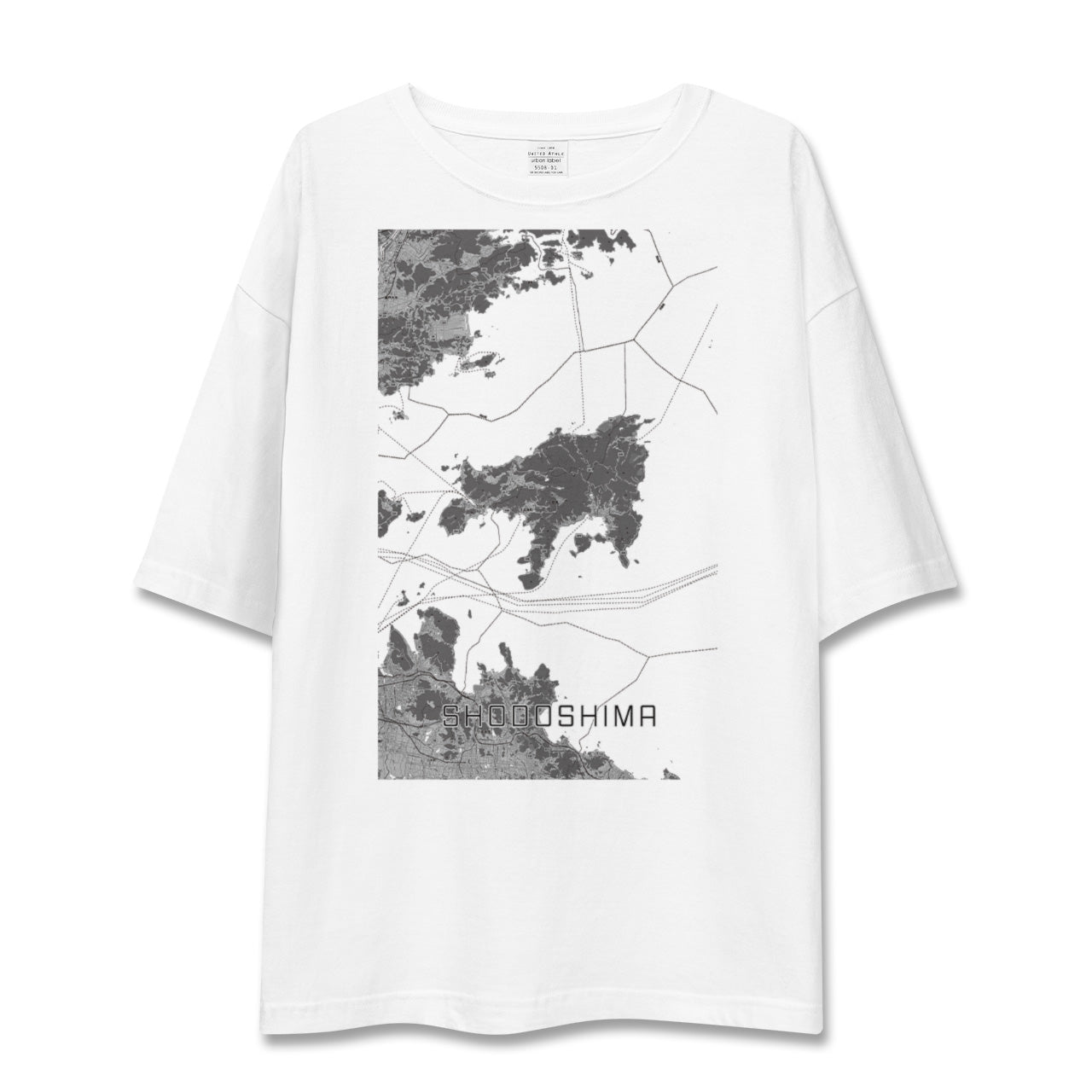 【小豆島(香川県)】地図柄ビッグシルエットTシャツ