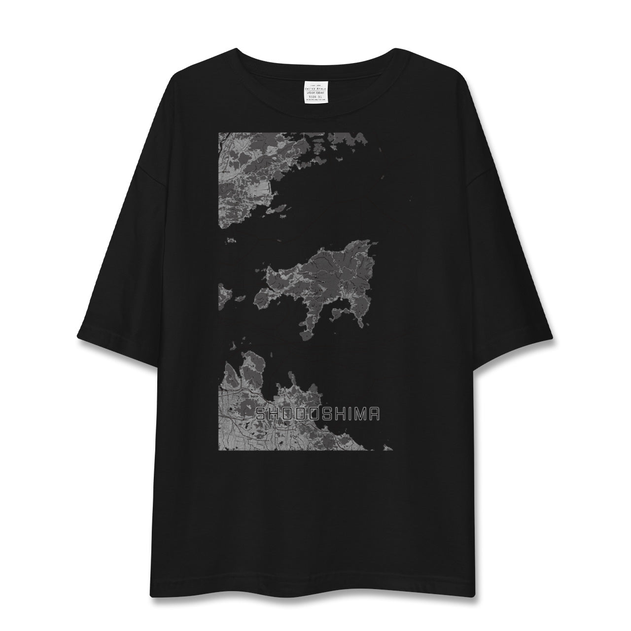 【小豆島(香川県)】地図柄ビッグシルエットTシャツ