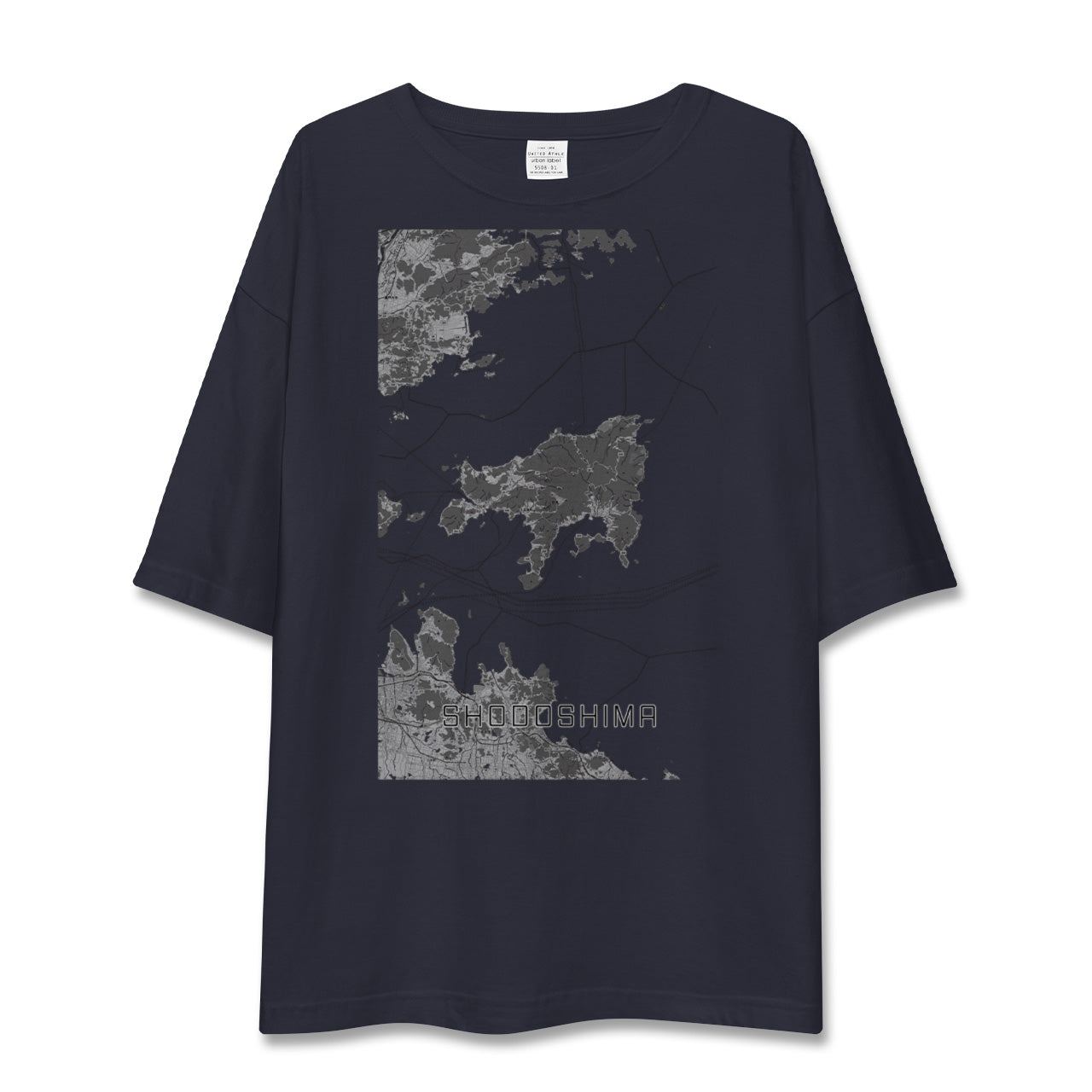 【小豆島(香川県)】地図柄ビッグシルエットTシャツ