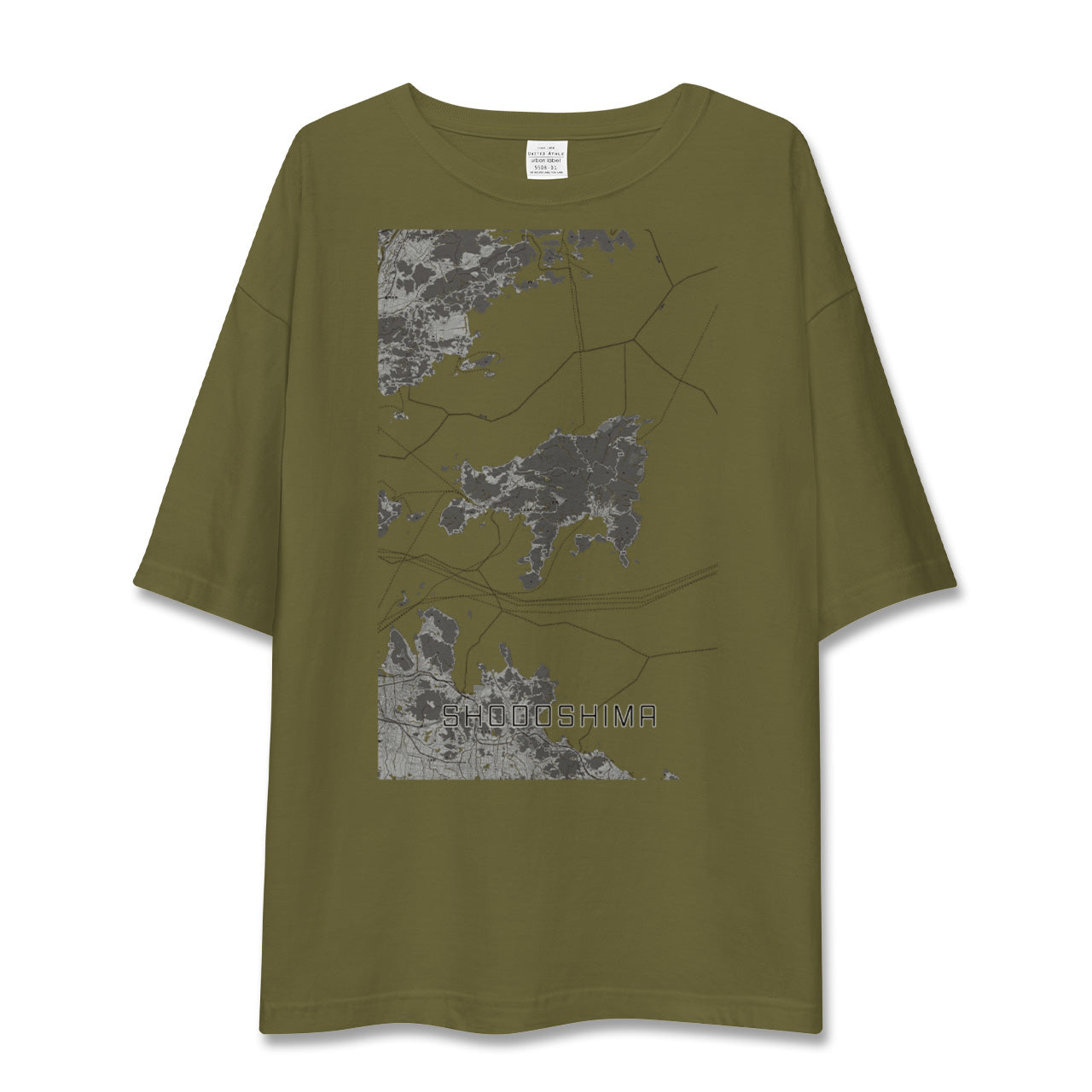 【小豆島(香川県)】地図柄ビッグシルエットTシャツ