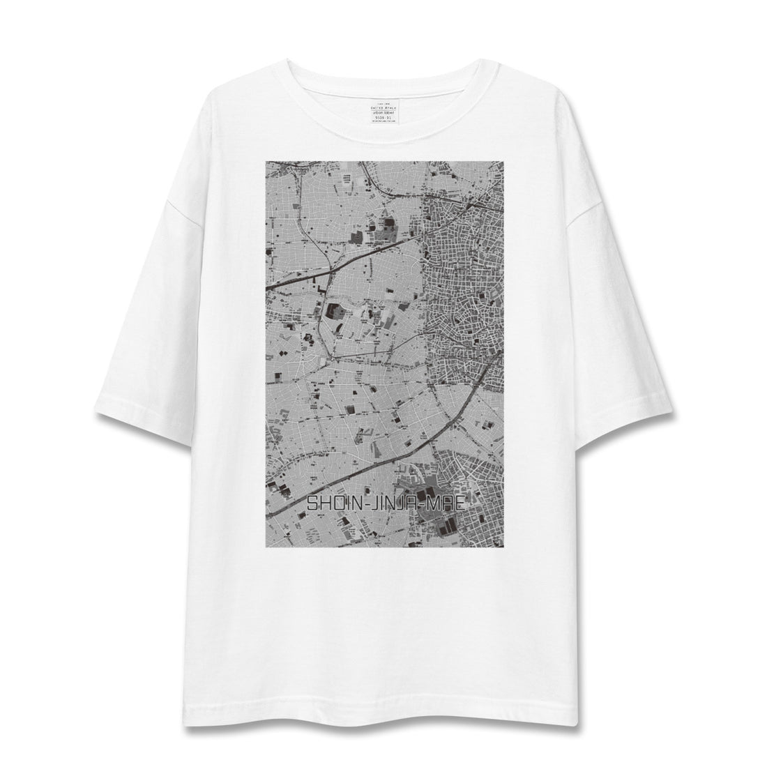 【松陰神社前(東京都)】地図柄ビッグシルエットTシャツ
