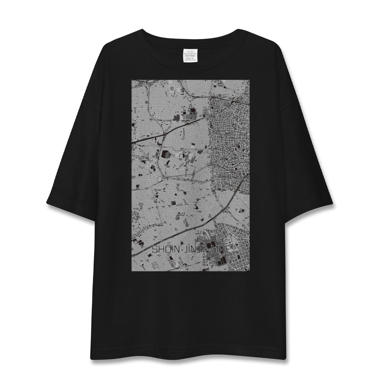 【松陰神社前(東京都)】地図柄ビッグシルエットTシャツ