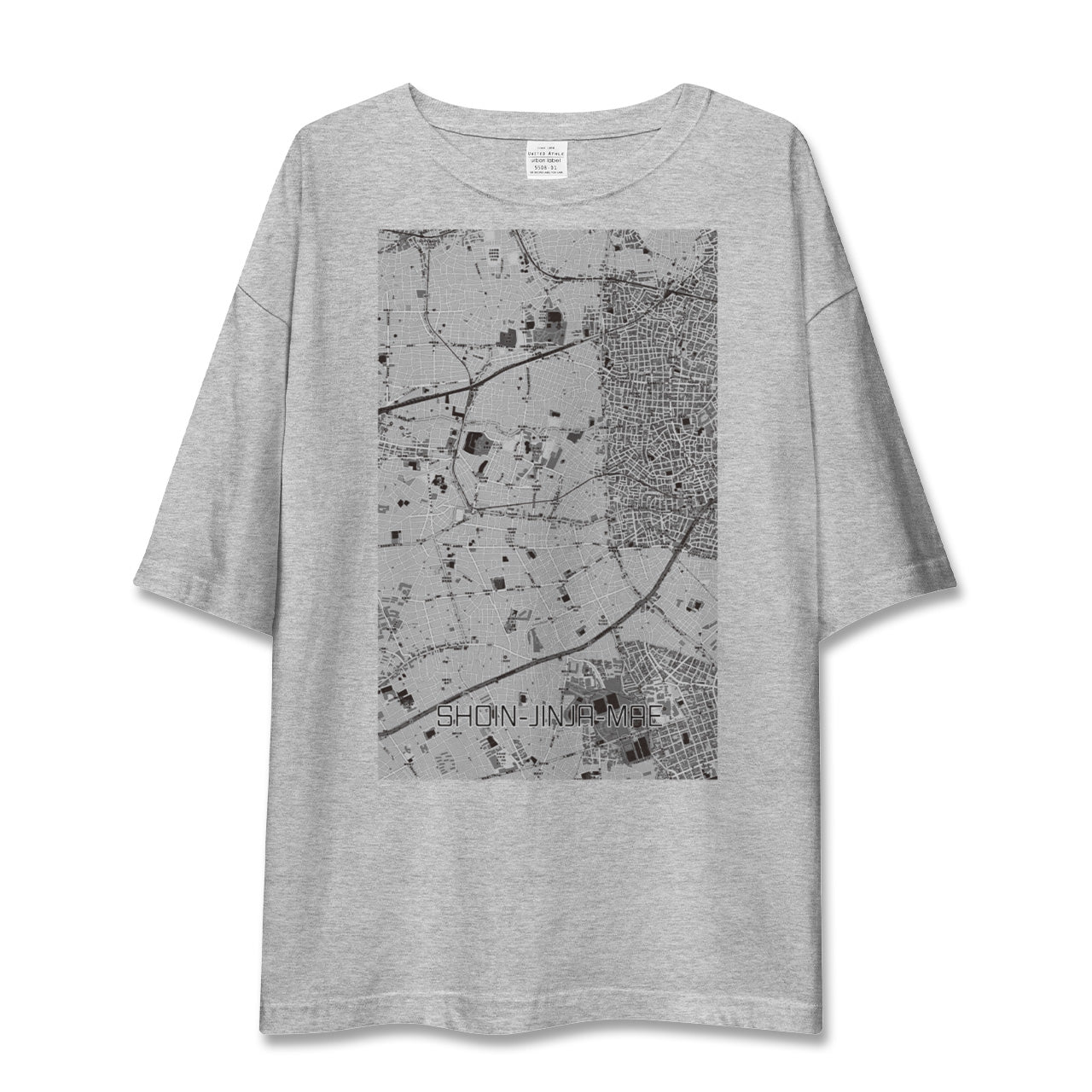【松陰神社前(東京都)】地図柄ビッグシルエットTシャツ