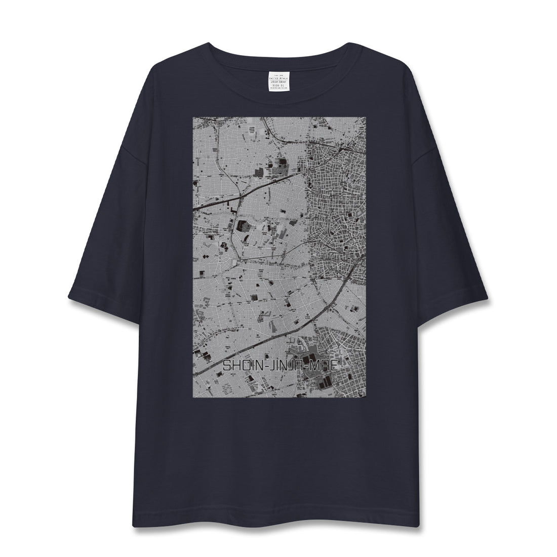 【松陰神社前(東京都)】地図柄ビッグシルエットTシャツ