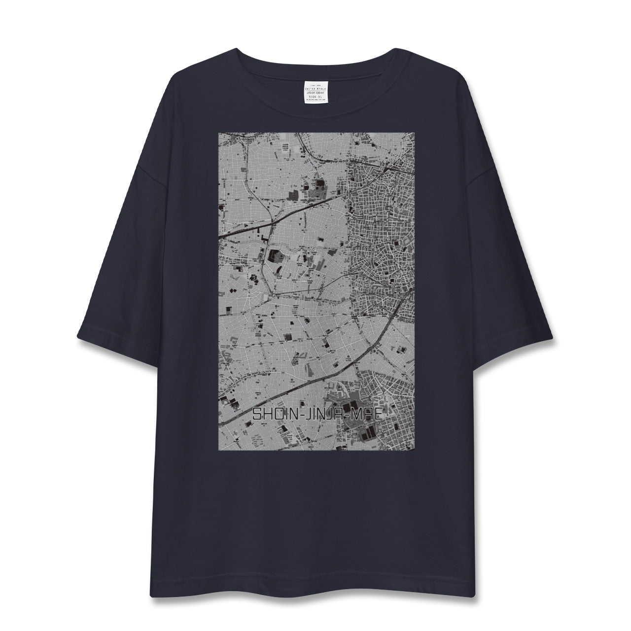 【松陰神社前(東京都)】地図柄ビッグシルエットTシャツ