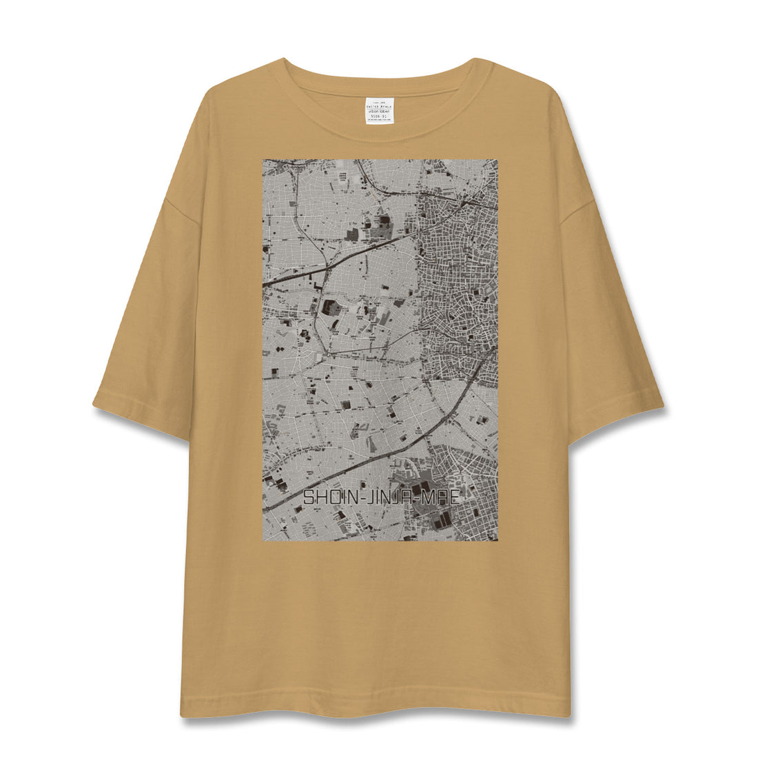 【松陰神社前(東京都)】地図柄ビッグシルエットTシャツ