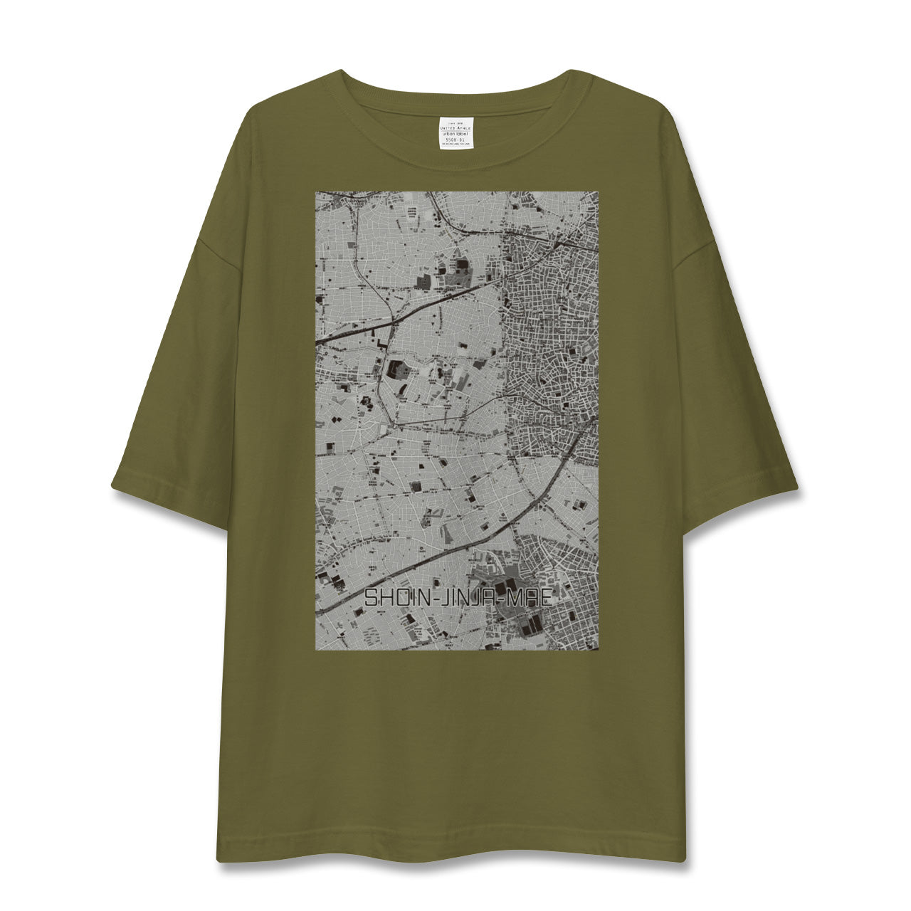 【松陰神社前(東京都)】地図柄ビッグシルエットTシャツ