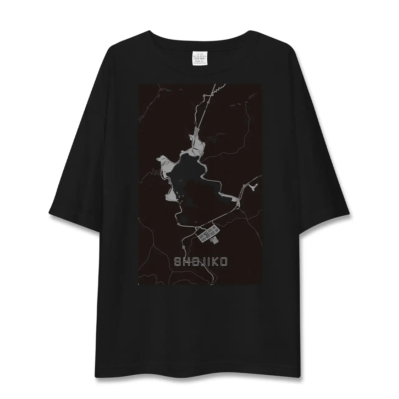 【精進湖(山梨県)】地図柄ビッグシルエットTシャツ