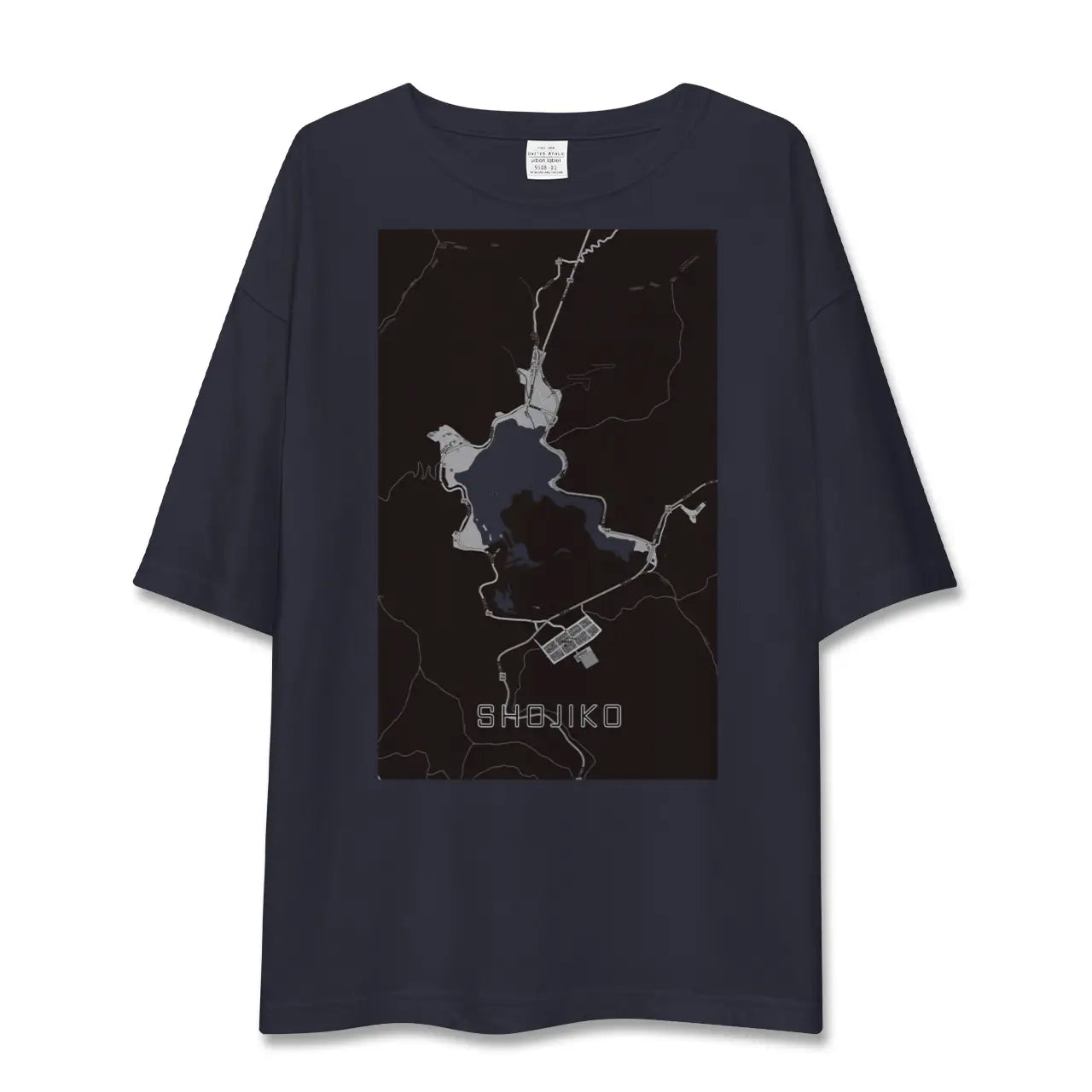 【精進湖(山梨県)】地図柄ビッグシルエットTシャツ