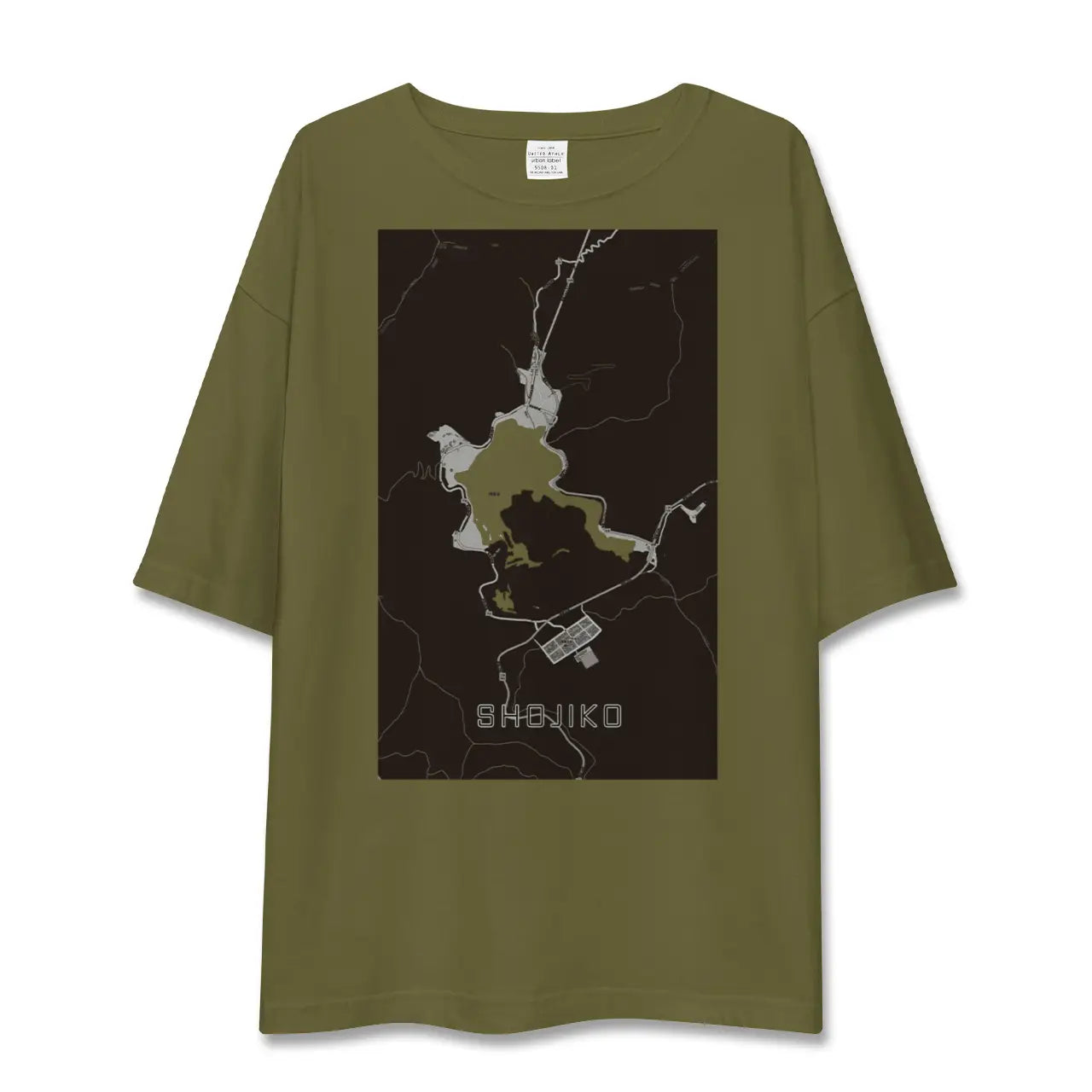 【精進湖(山梨県)】地図柄ビッグシルエットTシャツ