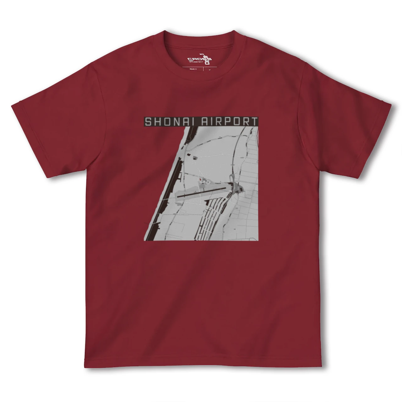 【庄内空港(山形県)】地図柄ヘビーウェイトTシャツ