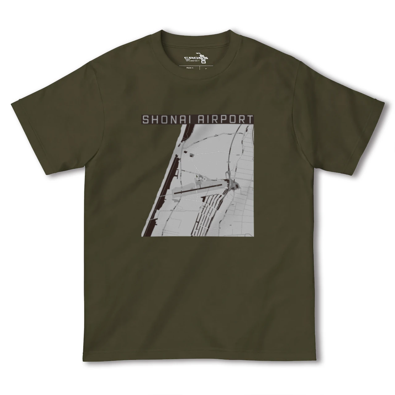 【庄内空港(山形県)】地図柄ヘビーウェイトTシャツ