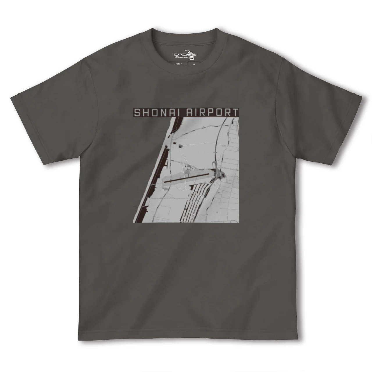 【庄内空港(山形県)】地図柄ヘビーウェイトTシャツ