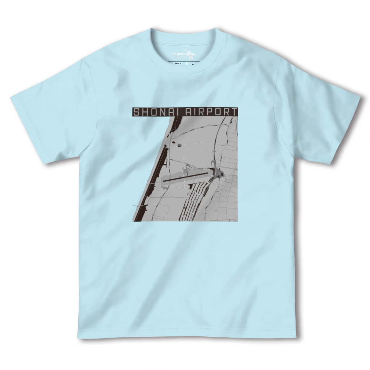 【庄内空港(山形県)】地図柄ヘビーウェイトTシャツ