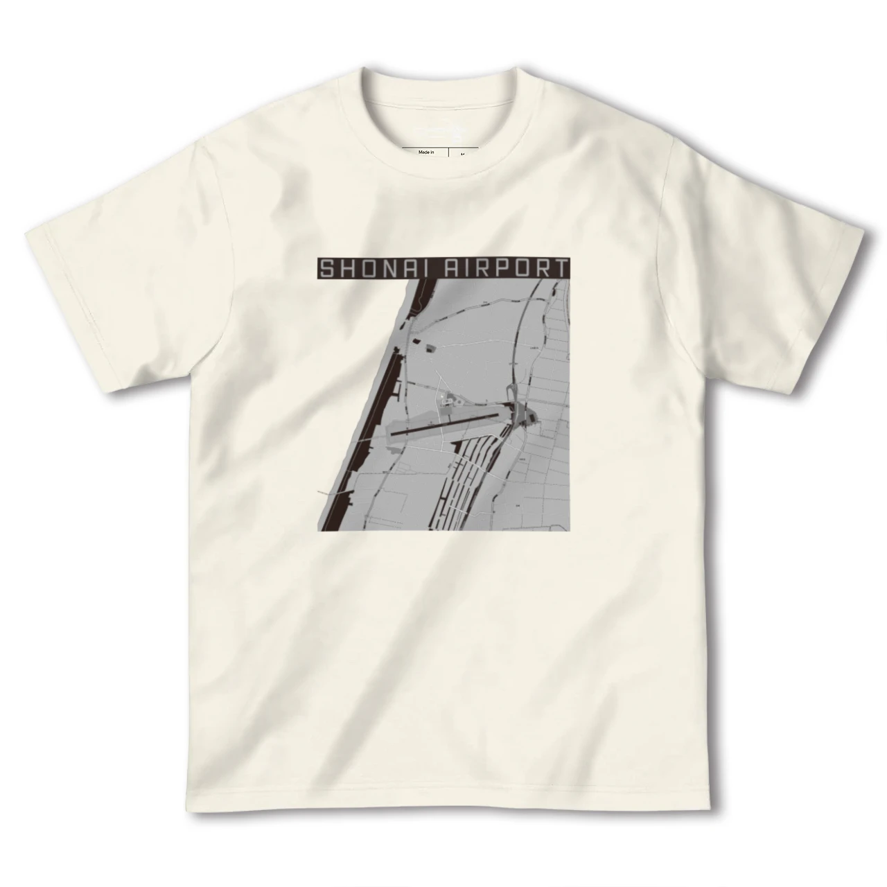 【庄内空港(山形県)】地図柄ヘビーウェイトTシャツ