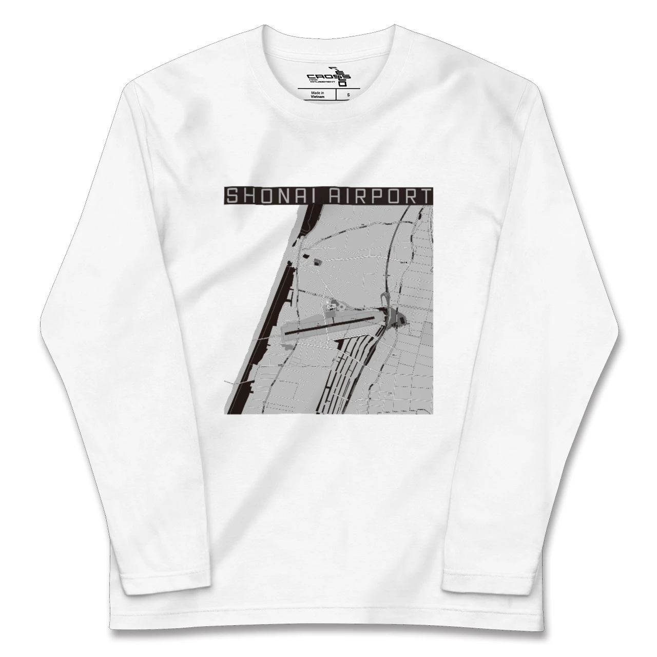 【庄内空港(山形県)】地図柄ロングスリーブTシャツ