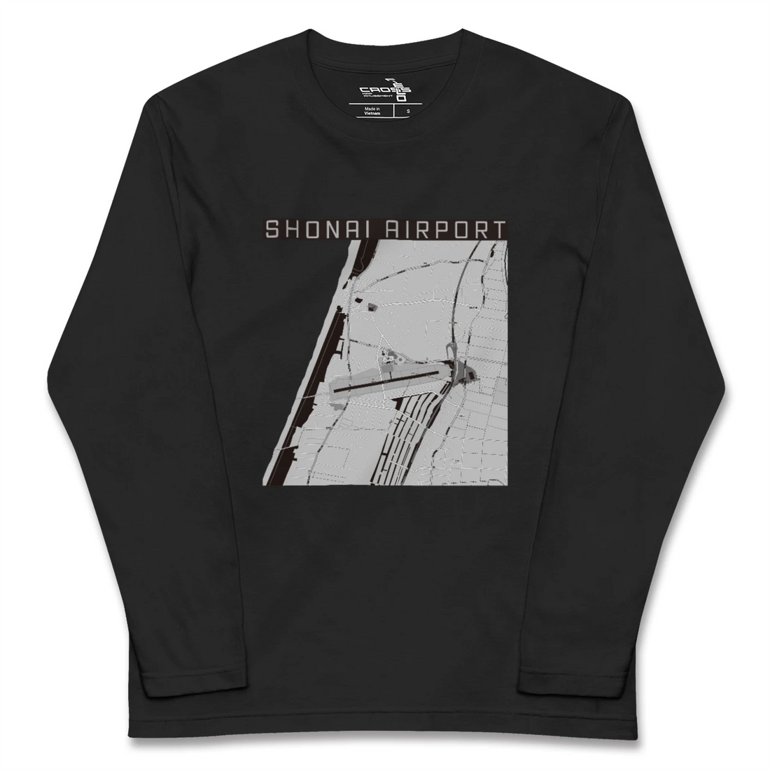 【庄内空港(山形県)】地図柄ロングスリーブTシャツ