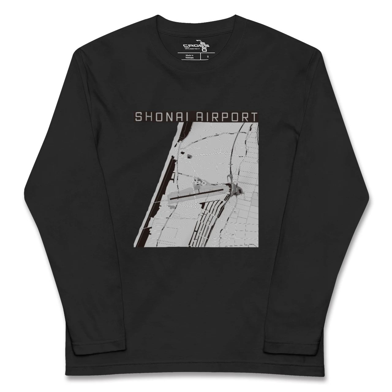 【庄内空港(山形県)】地図柄ロングスリーブTシャツ