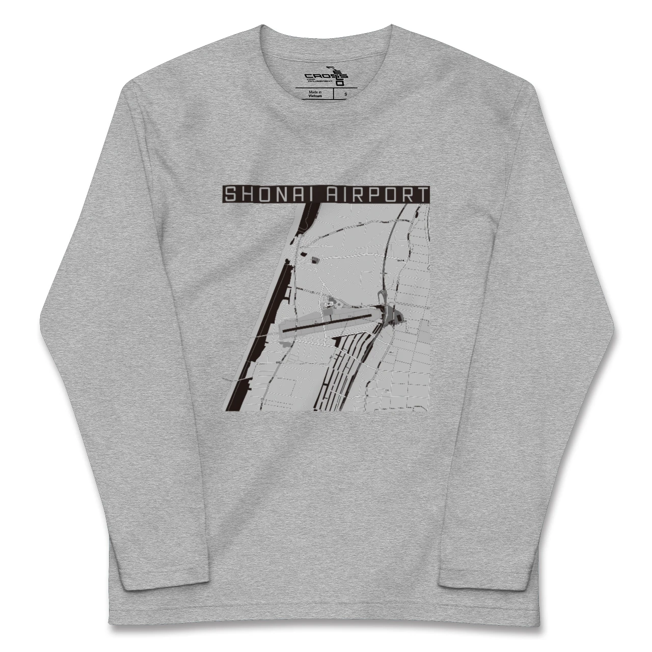 【庄内空港(山形県)】地図柄ロングスリーブTシャツ