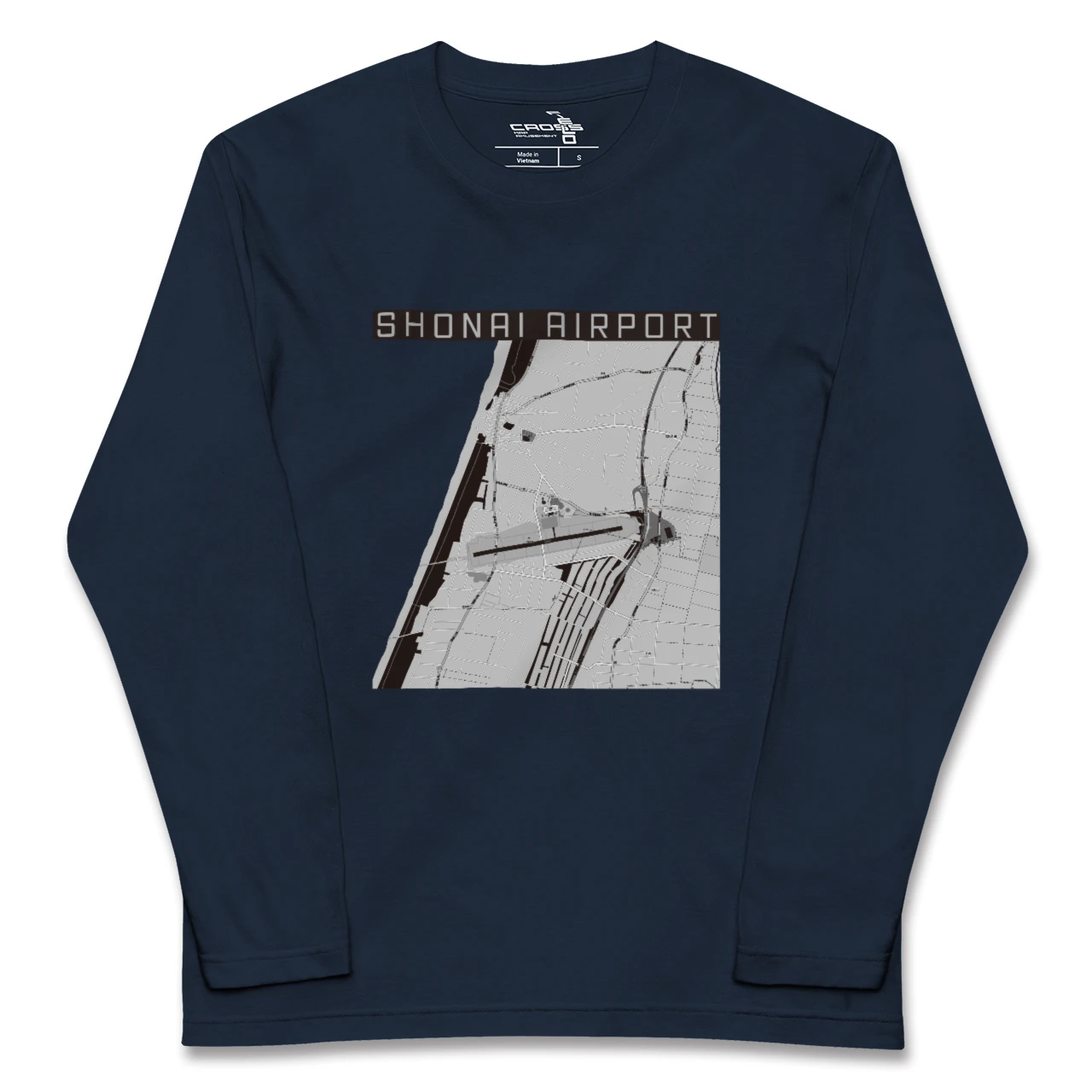 【庄内空港(山形県)】地図柄ロングスリーブTシャツ