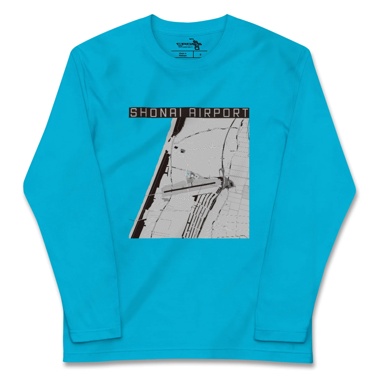 【庄内空港(山形県)】地図柄ロングスリーブTシャツ