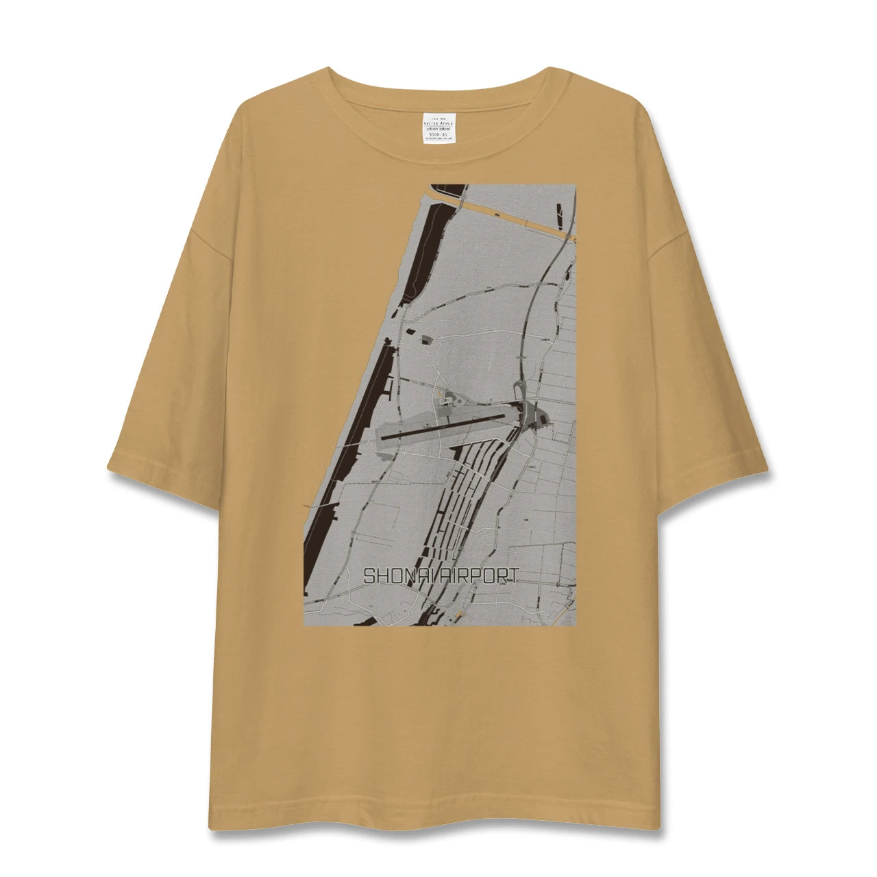 【庄内空港(山形県)】地図柄ビッグシルエットTシャツ
