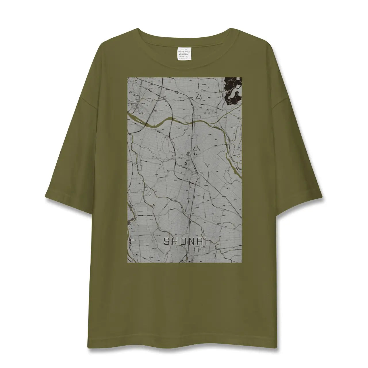 【庄内(山形県)】地図柄ビッグシルエットTシャツ