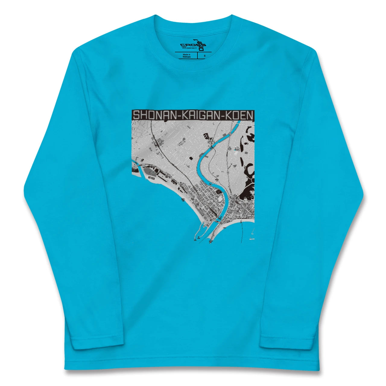 【湘南海岸公園(神奈川県)】地図柄ロングスリーブTシャツ