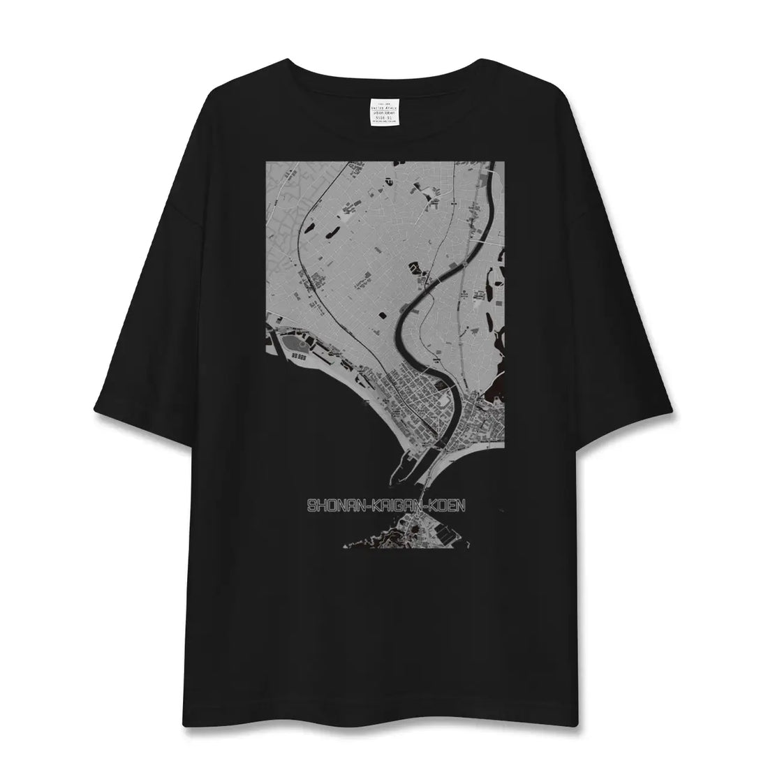 【湘南海岸公園(神奈川県)】地図柄ビッグシルエットTシャツ