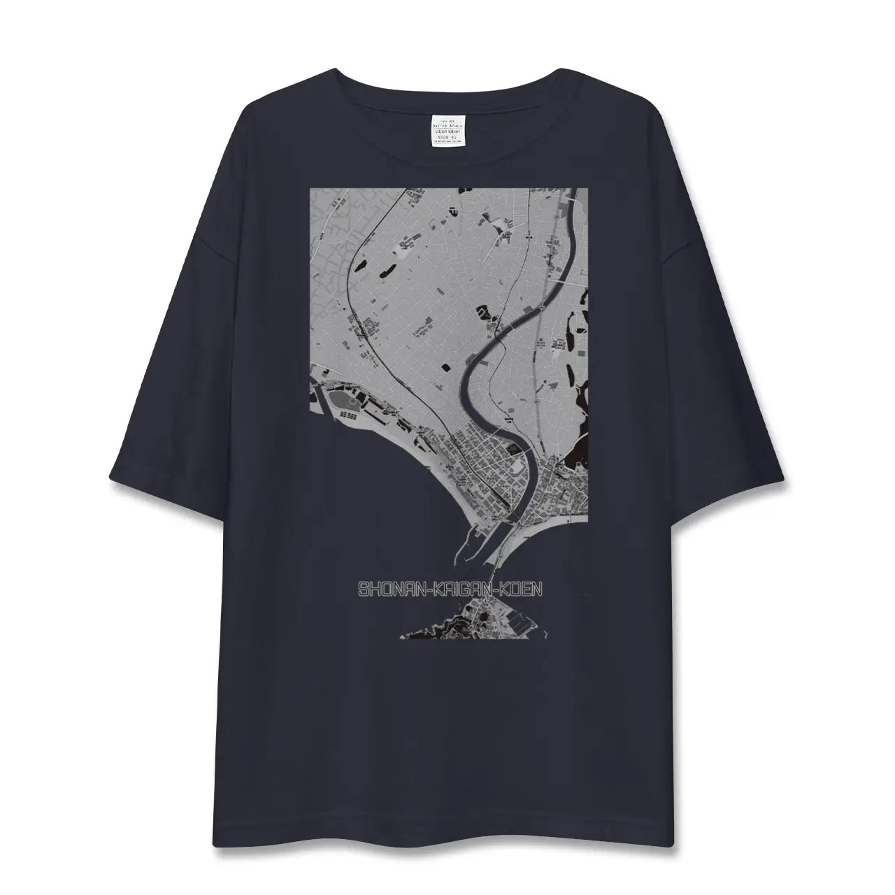 【湘南海岸公園(神奈川県)】地図柄ビッグシルエットTシャツ