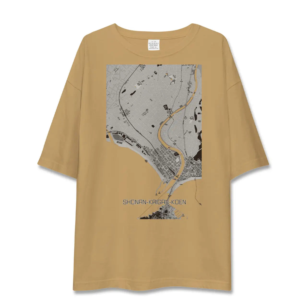 【湘南海岸公園(神奈川県)】地図柄ビッグシルエットTシャツ