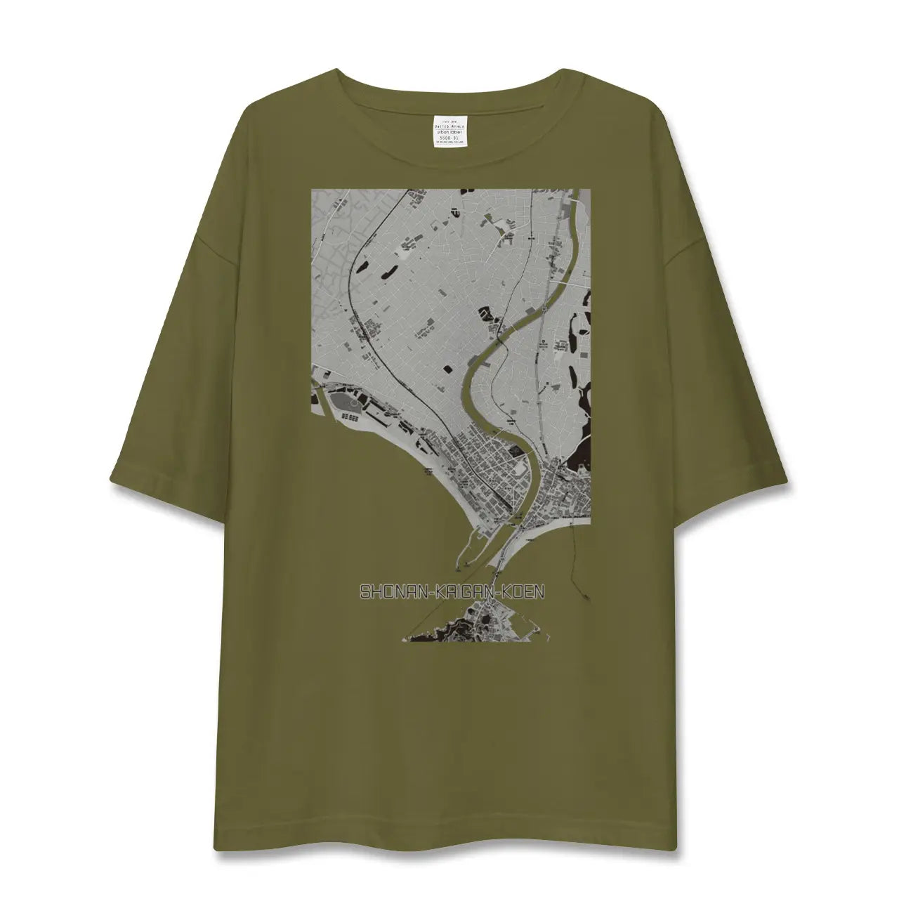 【湘南海岸公園(神奈川県)】地図柄ビッグシルエットTシャツ