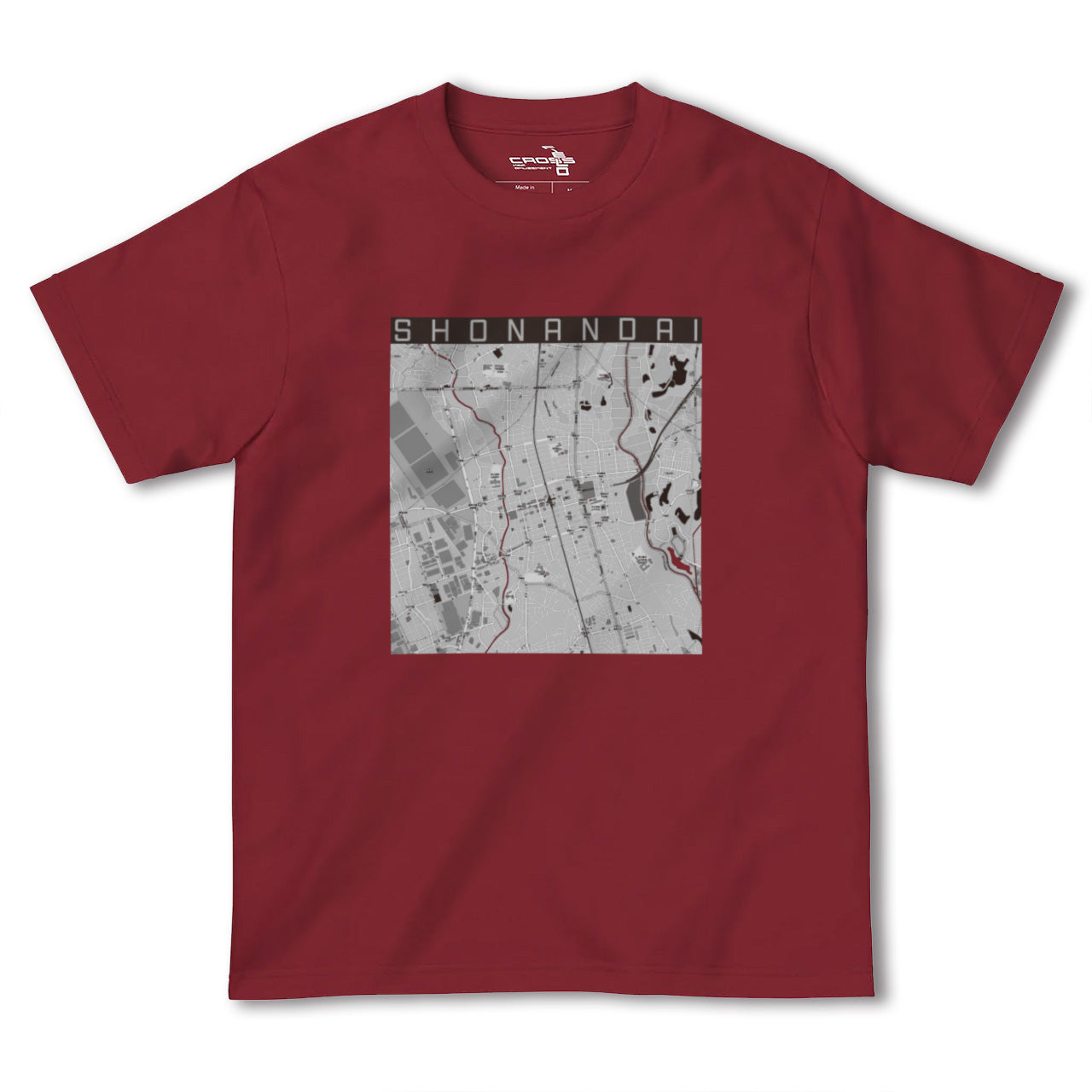 【湘南台(神奈川県)】地図柄ヘビーウェイトTシャツ