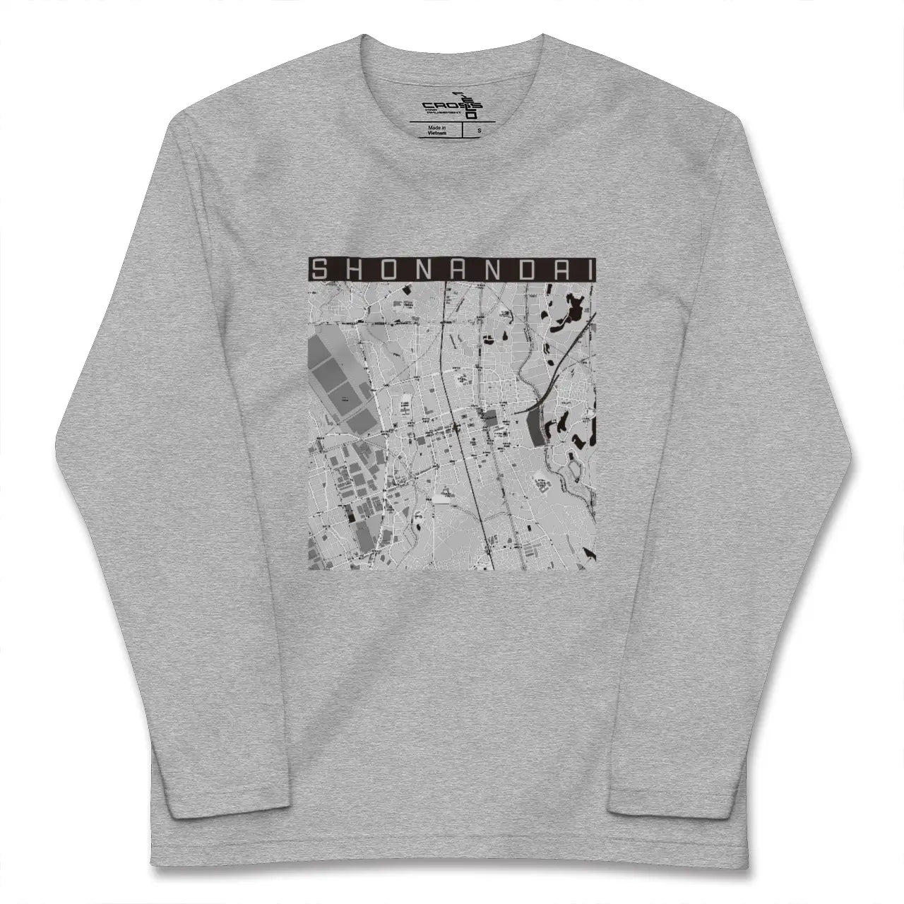 【湘南台(神奈川県)】地図柄ロングスリーブTシャツ