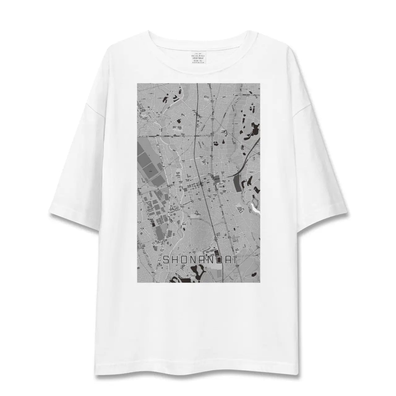 【湘南台(神奈川県)】地図柄ビッグシルエットTシャツ