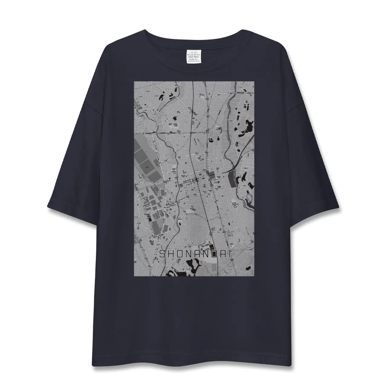 【湘南台(神奈川県)】地図柄ビッグシルエットTシャツ