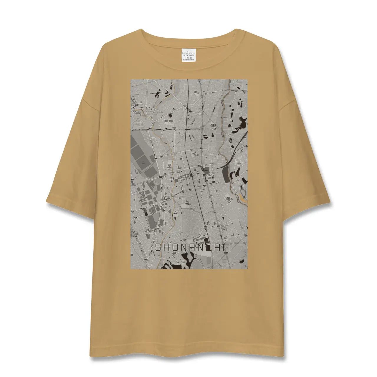 【湘南台(神奈川県)】地図柄ビッグシルエットTシャツ