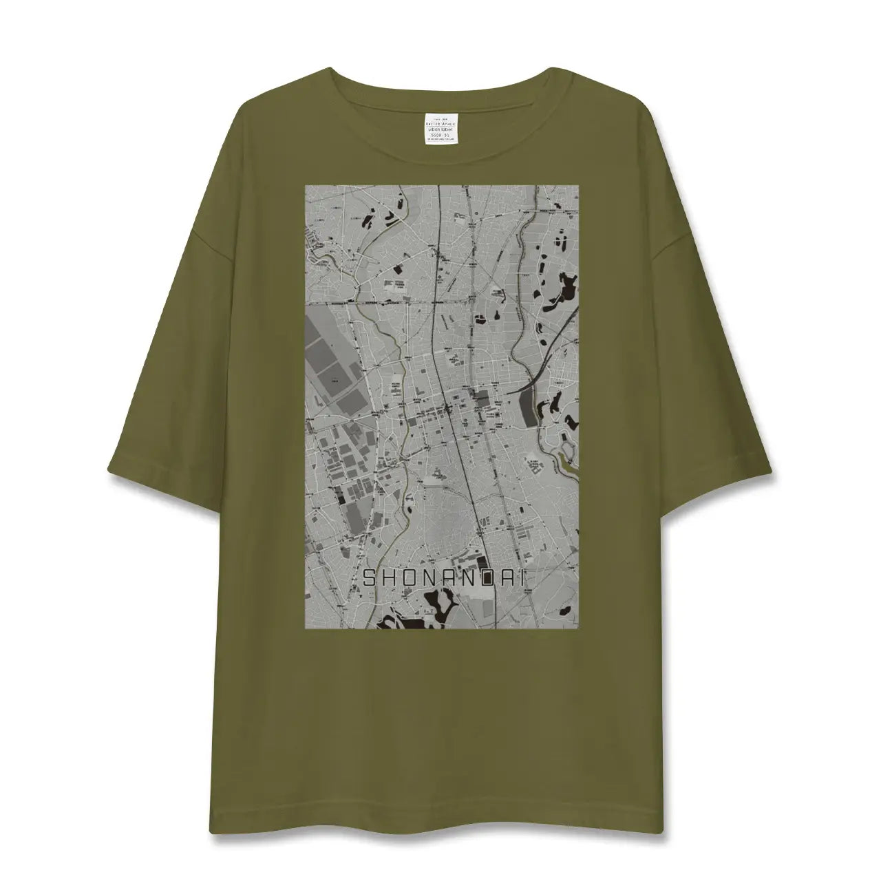 【湘南台(神奈川県)】地図柄ビッグシルエットTシャツ