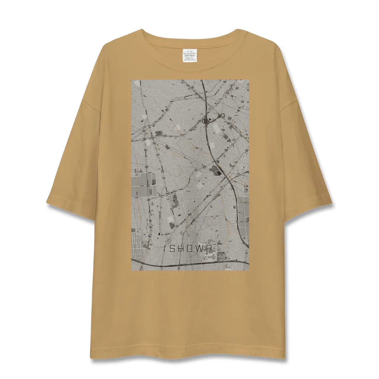 【昭和(山梨県)】地図柄ビッグシルエットTシャツ