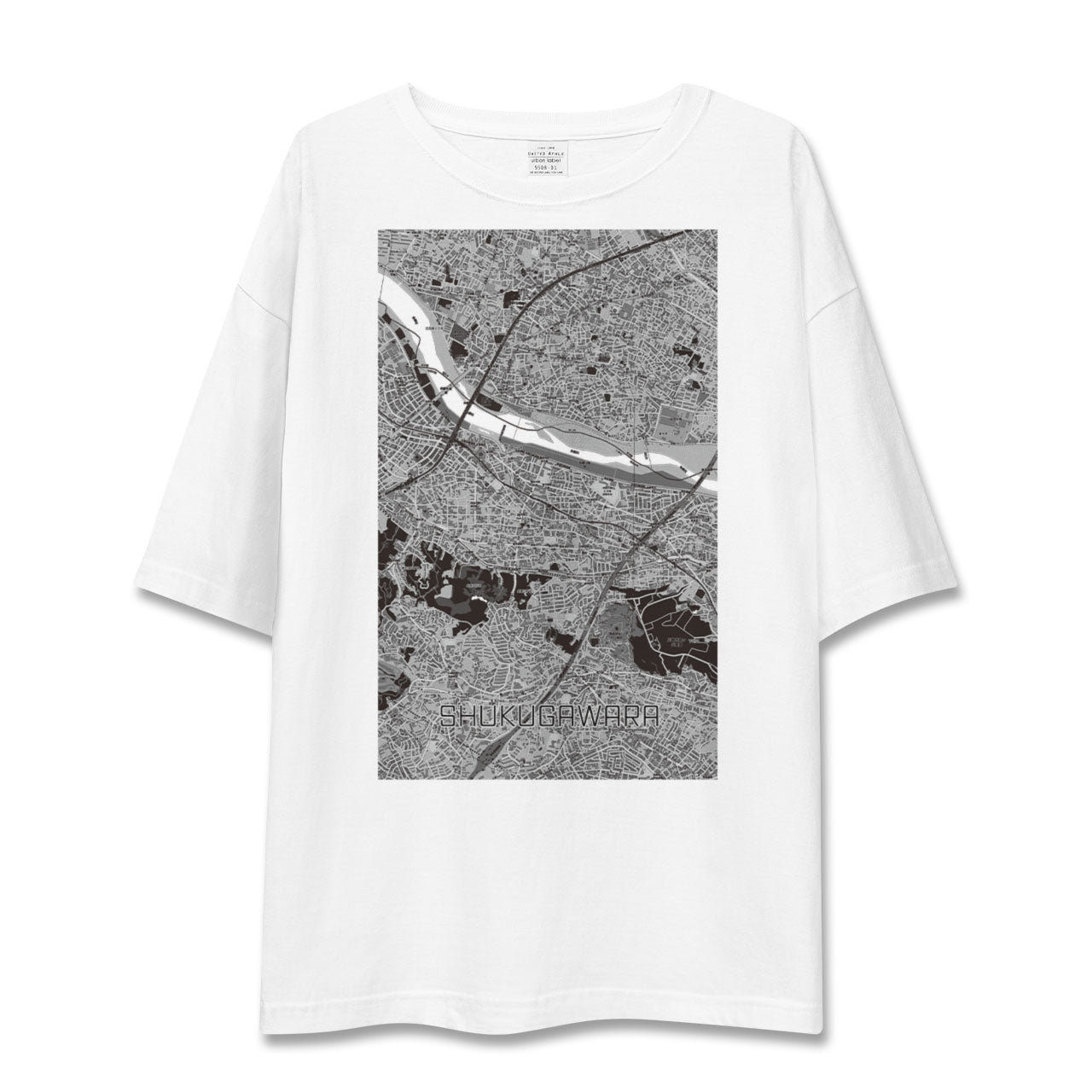 【宿河原(神奈川県)】地図柄ビッグシルエットTシャツ