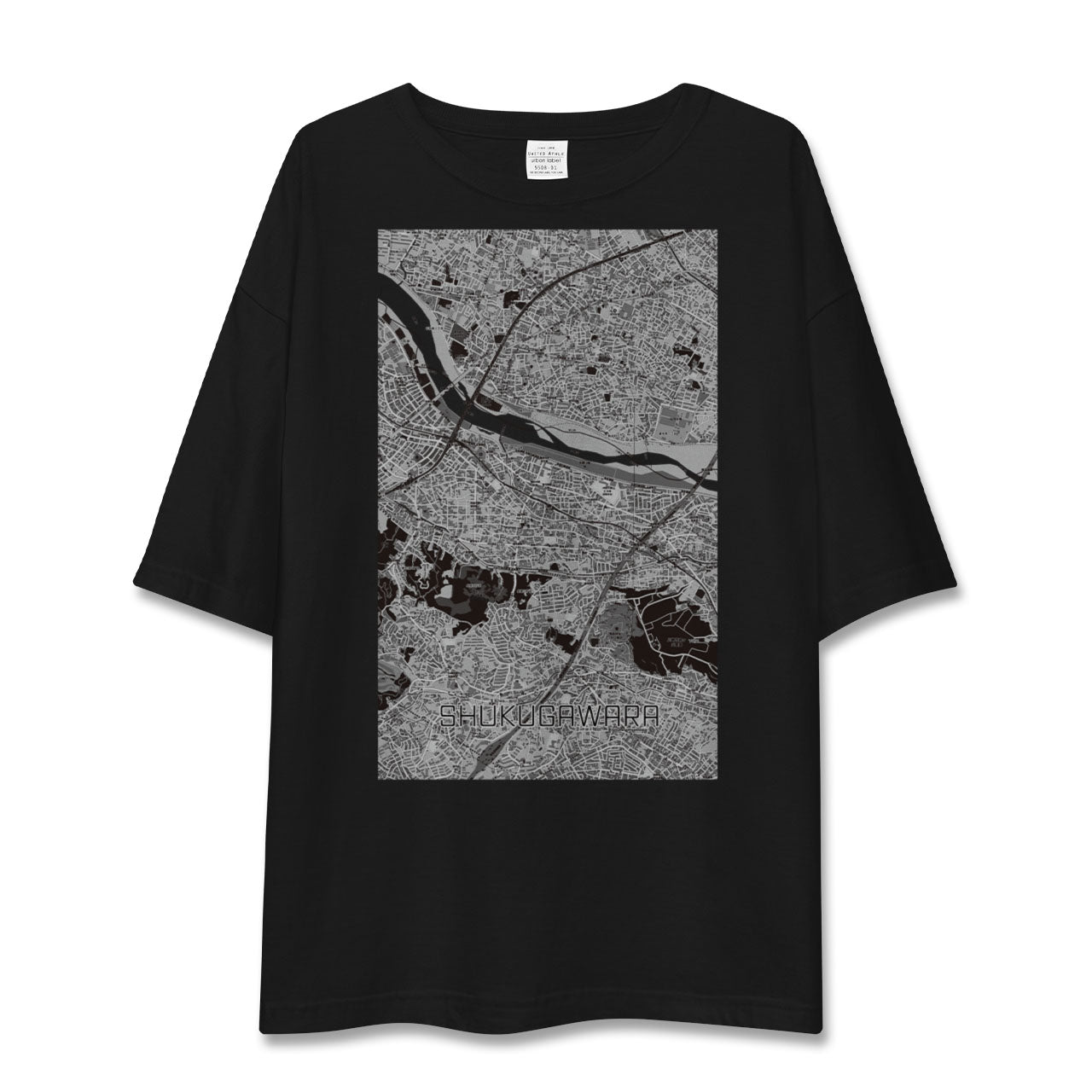 【宿河原(神奈川県)】地図柄ビッグシルエットTシャツ