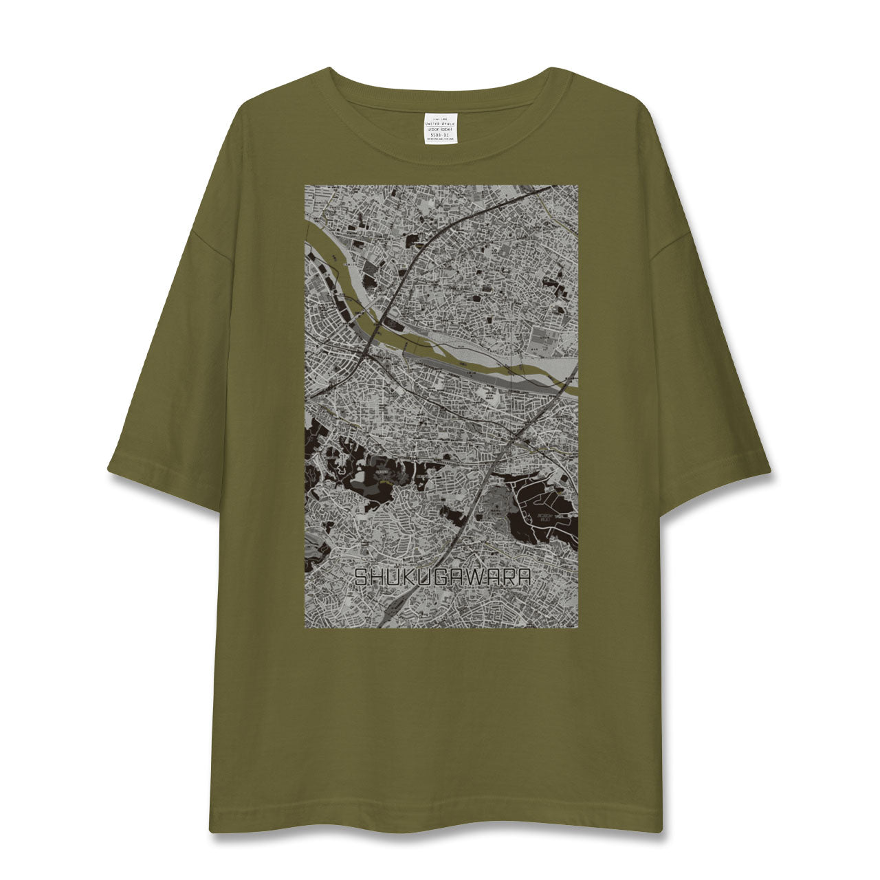 【宿河原(神奈川県)】地図柄ビッグシルエットTシャツ