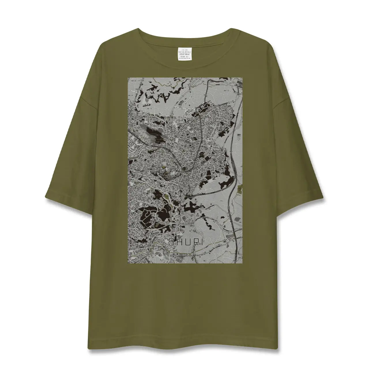 【首里(沖縄県)】地図柄ビッグシルエットTシャツ