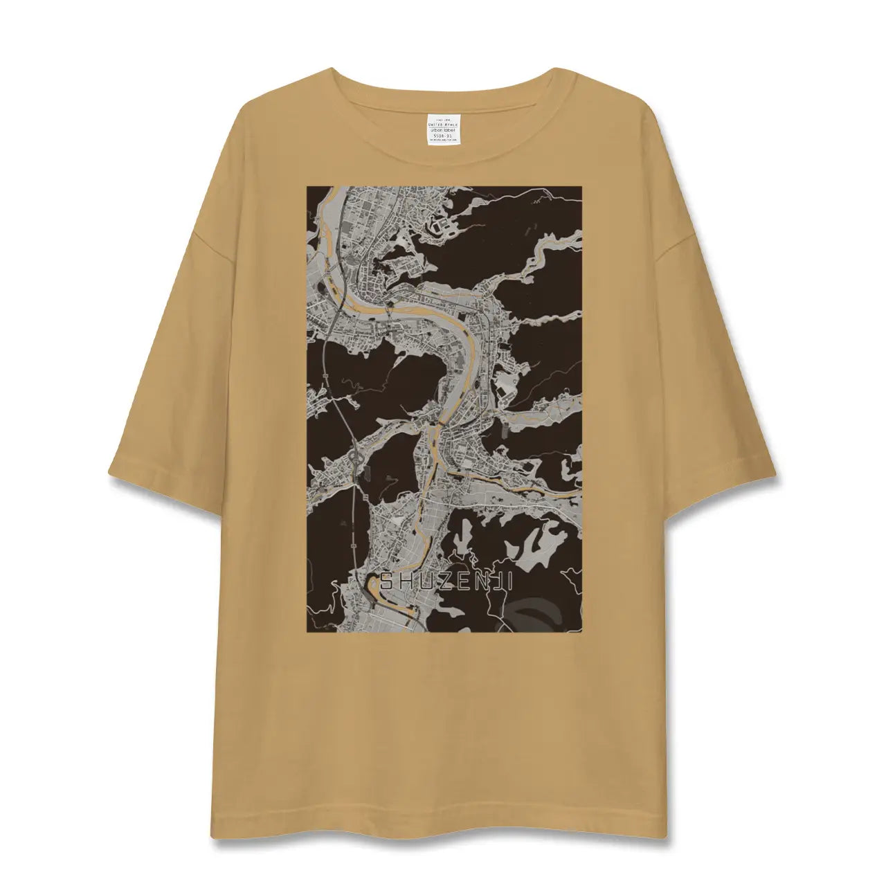 【修善寺(静岡県)】地図柄ビッグシルエットTシャツ