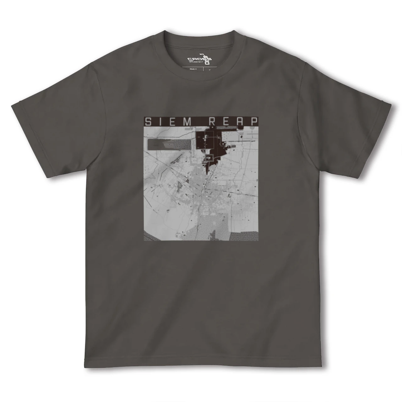 【シェムリアップ(カンボジア)】地図柄ヘビーウェイトTシャツ