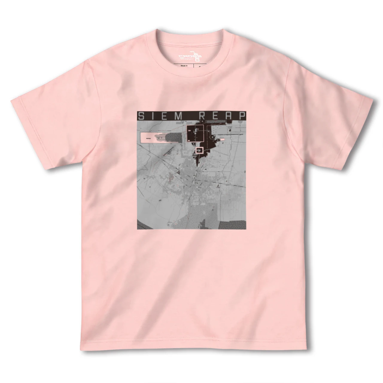 【シェムリアップ(カンボジア)】地図柄ヘビーウェイトTシャツ