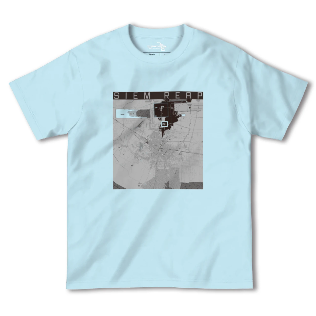 【シェムリアップ(カンボジア)】地図柄ヘビーウェイトTシャツ