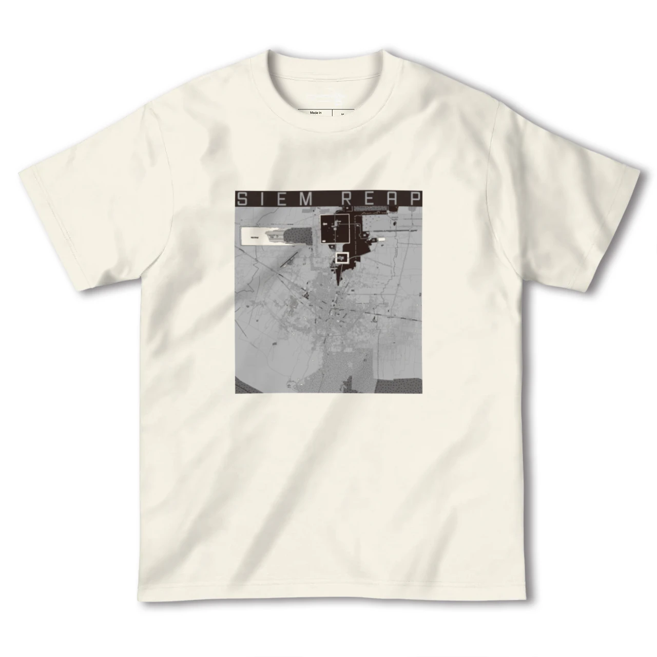 【シェムリアップ(カンボジア)】地図柄ヘビーウェイトTシャツ