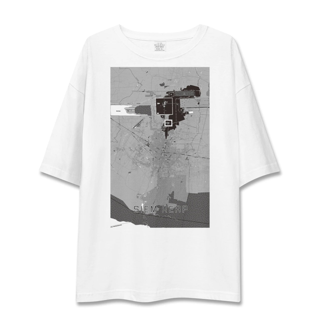【シェムリアップ(カンボジア)】地図柄ビッグシルエットTシャツ
